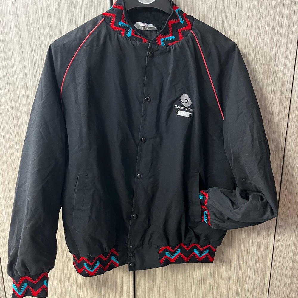 Vintage Bomber Jacket XL Rodeo Native Navajo Tribal Aztec Western streetwear y2k